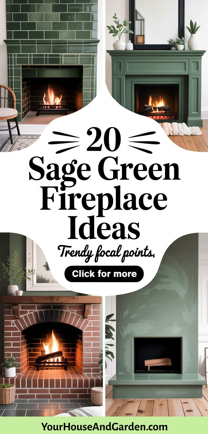 20 Sage Green Fireplace Ideas Trendy Focal Points