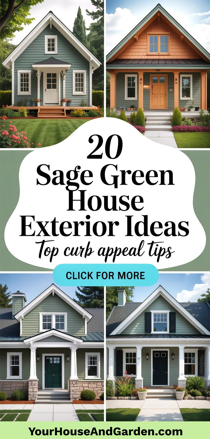 20 Sage Green House Exterior Ideas Curb Appeal Tips