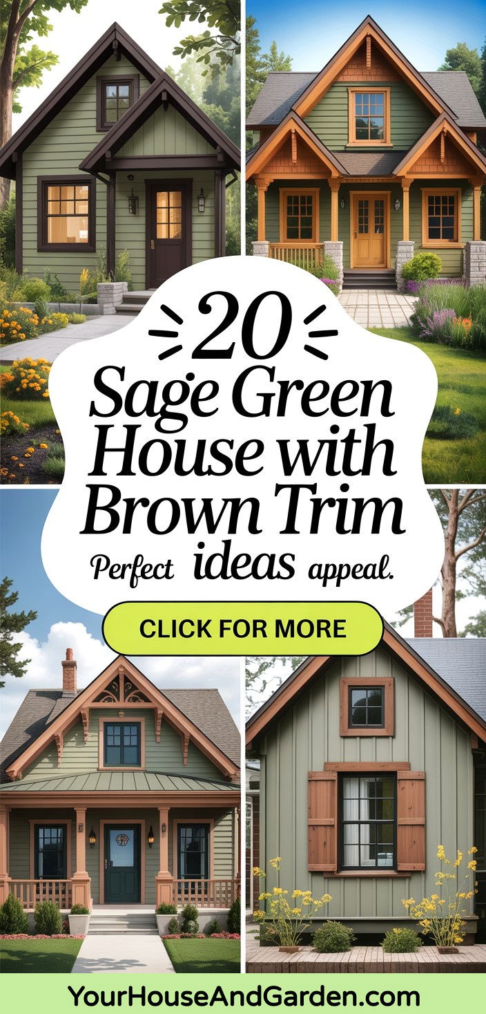 20 Sage Green House With Brown Trim Ideas Design Tips