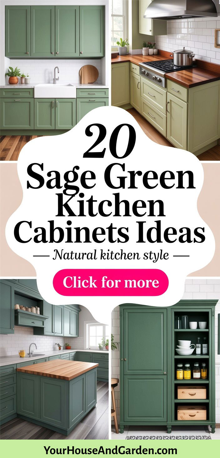 20 Sage Green Kitchen Cabinets With Butcher Block Countertops - 20 Sage Green Kitchen Cabinets With Butcher Block Countertops