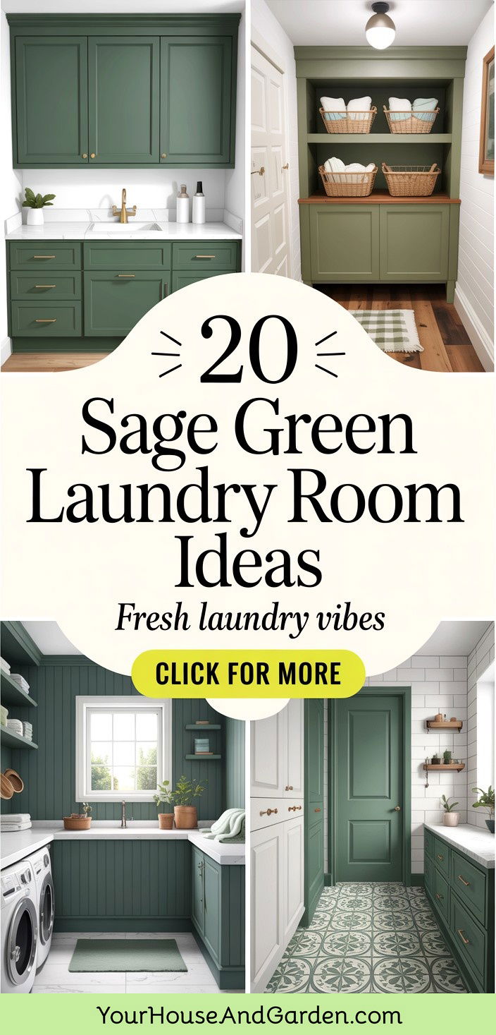 20 Sage Green Laundry Room Ideas Fresh and Functional