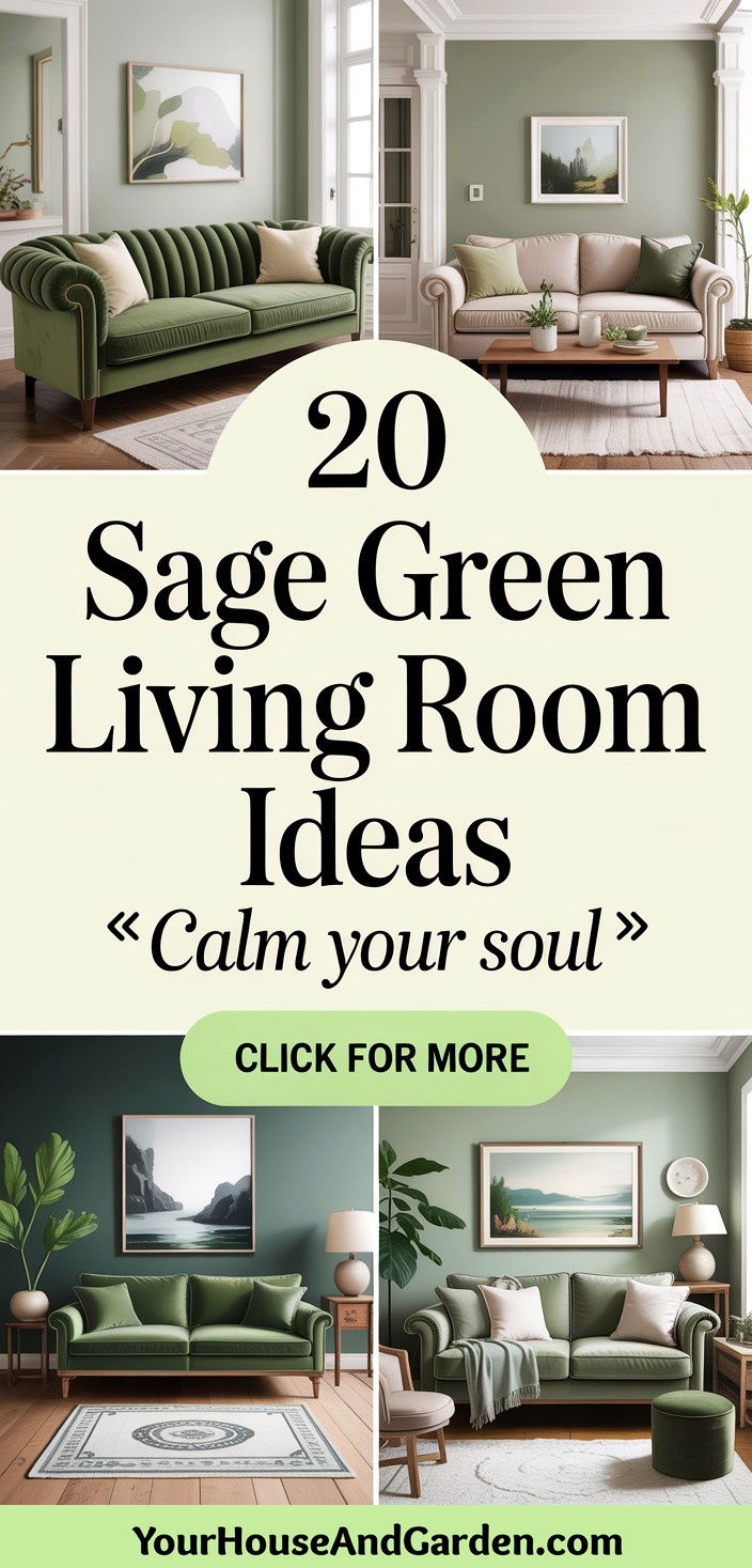 20 Sage Green Living Room Ideas for a Serene Space - 20 Sage Green Living Room Ideas for a Serene Space