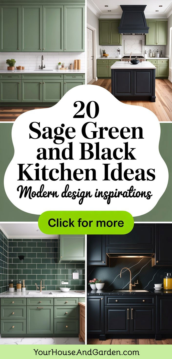 20 Sage Green and Black Kitchen Ideas Design Inspirations