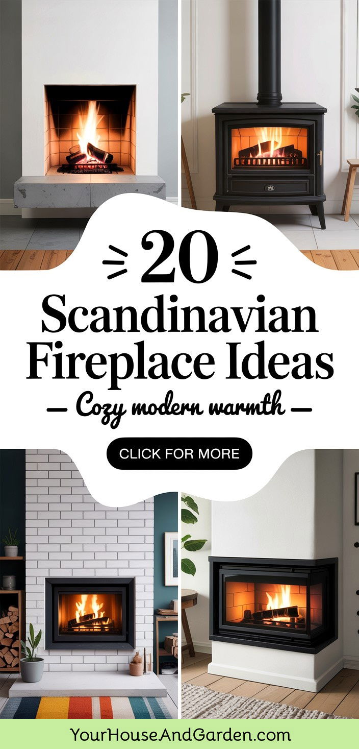 20 Scandinavian Fireplace Ideas for Cozy Modern Homes - 20 Scandinavian Fireplace Ideas for Cozy Modern Homes