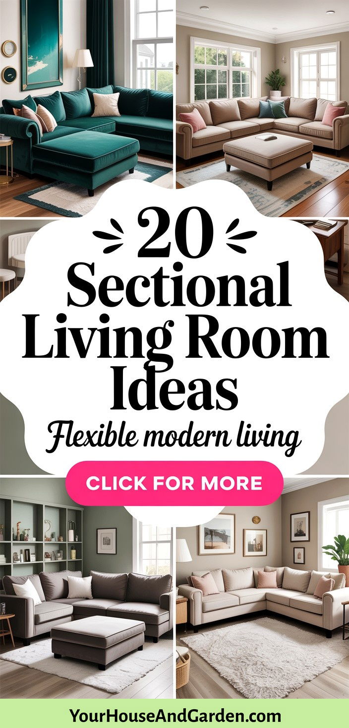 20 Sectional Living Room Ideas for Flexible Modern Living - 20 Sectional Living Room Ideas for Flexible Modern Living