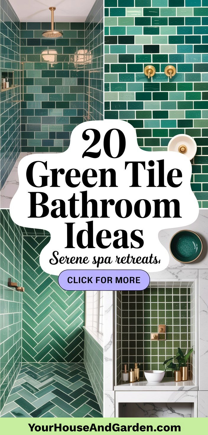 20 Serene Green Tile Bathroom Ideas for Spa-like Retreats - 20 Serene Green Tile Bathroom Ideas for Spa-like Retreats
