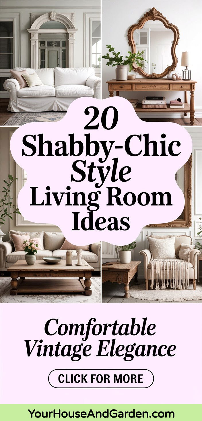 20 Shabby-chic Style Living Room Ideas for Comfortable Elegance - 20 Shabby-chic Style Living Room Ideas for Comfortable Elegance