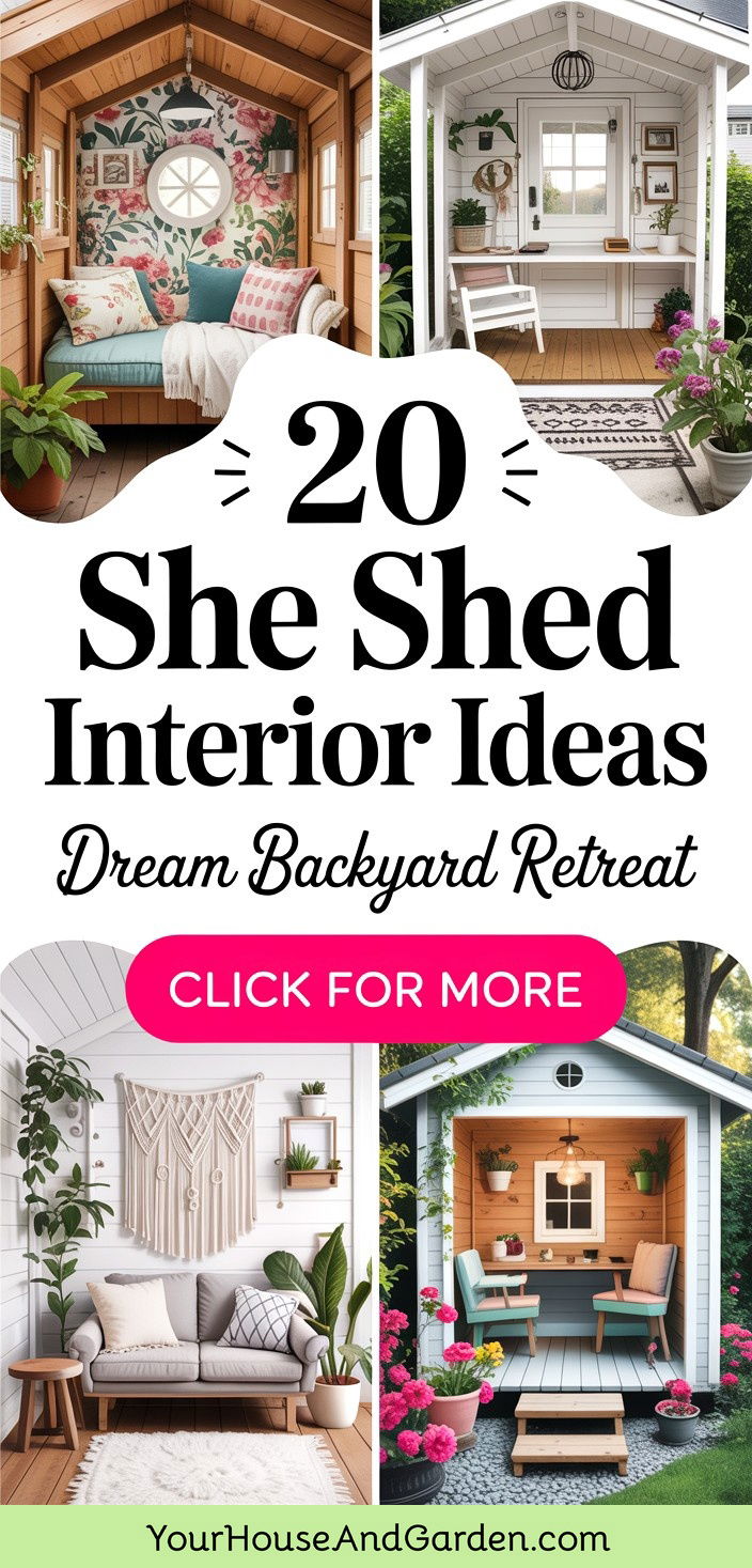 20 She Shed Interior Ideas Create Your Dream Backyard Retreat
