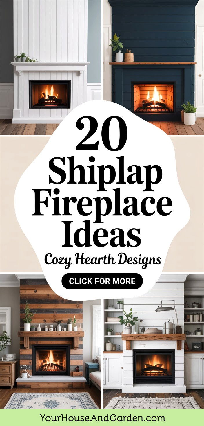 20 Shiplap Fireplace Ideas Cozy Living Room Accent Walls