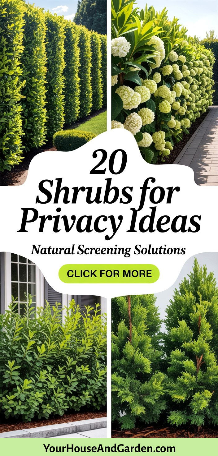 20 Shrubs for Privacy Natural Screening and Landscape Solutions
