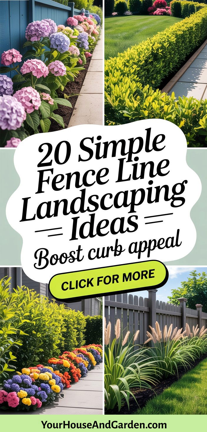 20 Simple Fence Line Landscaping Ideas for Curb Appeal - 20 Simple Fence Line Landscaping Ideas for Curb Appeal