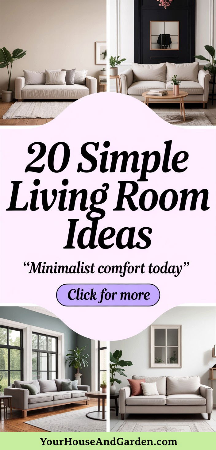 20 Simple Living Room Ideas for Minimalist Comfort and Style - 20 Simple Living Room Ideas for Minimalist Comfort & Style