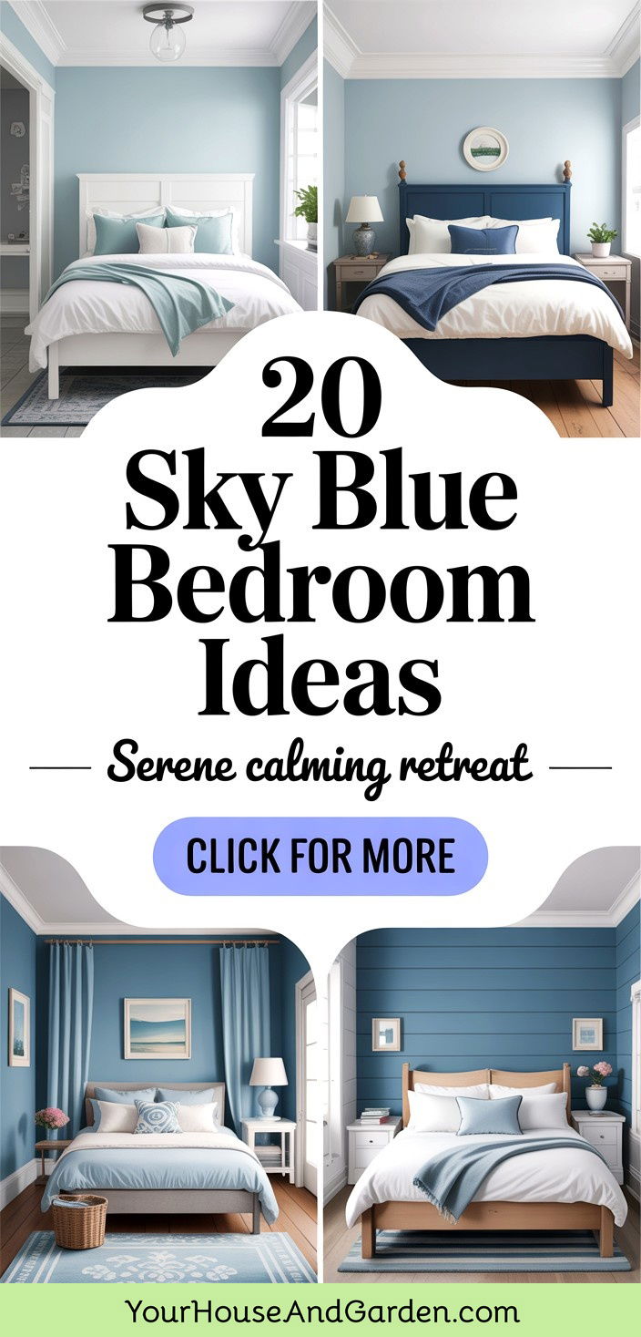 20 Sky Blue Bedroom Ideas for a Serene and Calming Retreat - 20 Sky Blue Bedroom Ideas for a Serene and Calming Retreat