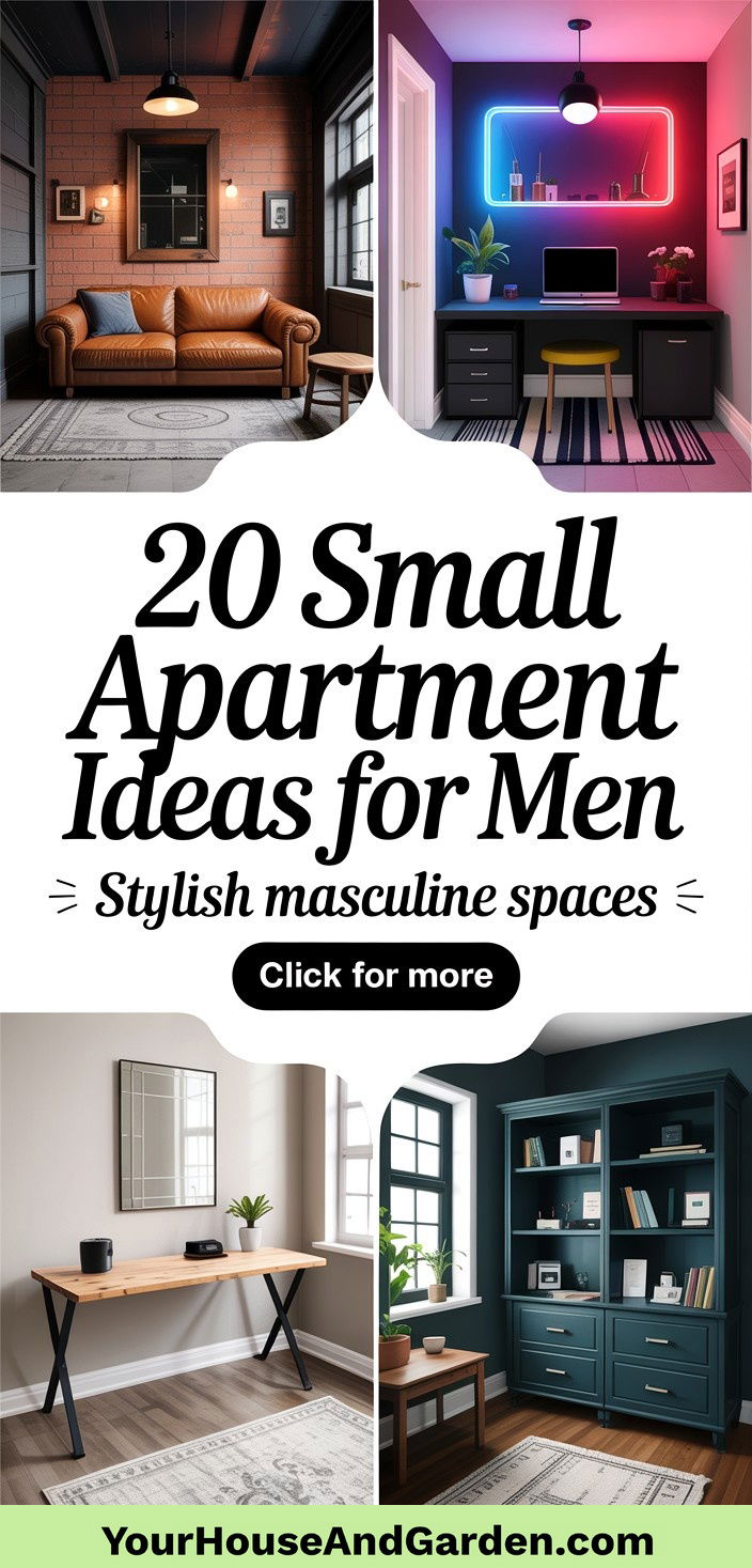 20 Small Apartment Ideas for Men Stylish and Functional