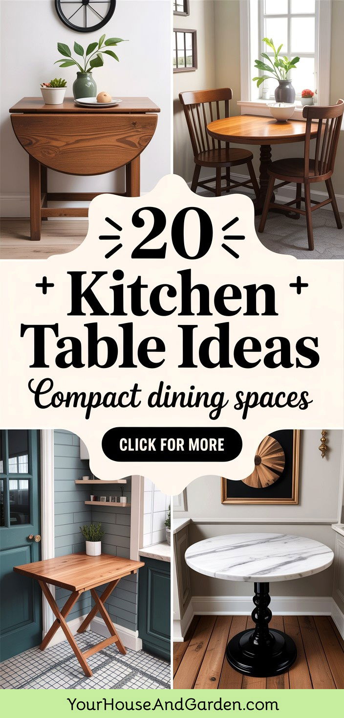 20 Small Kitchen Table Ideas for Compact Dining Spaces - 20 Small Kitchen Table Ideas for Compact Dining Spaces