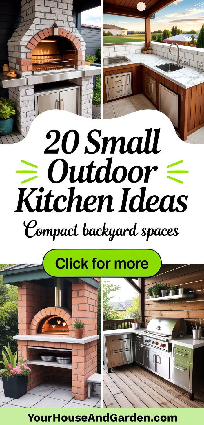 20 Small Outdoor Kitchen Ideas for Compact Backyard Spaces - 20 Small Outdoor Kitchen Ideas for Compact Backyard Spaces
