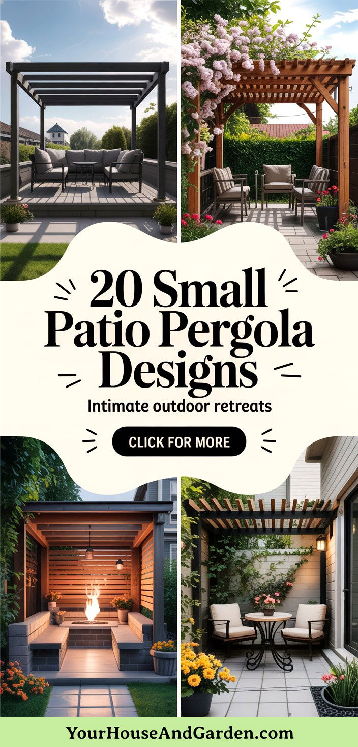 20 Small Patio Pergola Designs for Intimate Outdoor Retreats - 20 Small Patio Pergola Designs for Intimate Outdoor Retreats