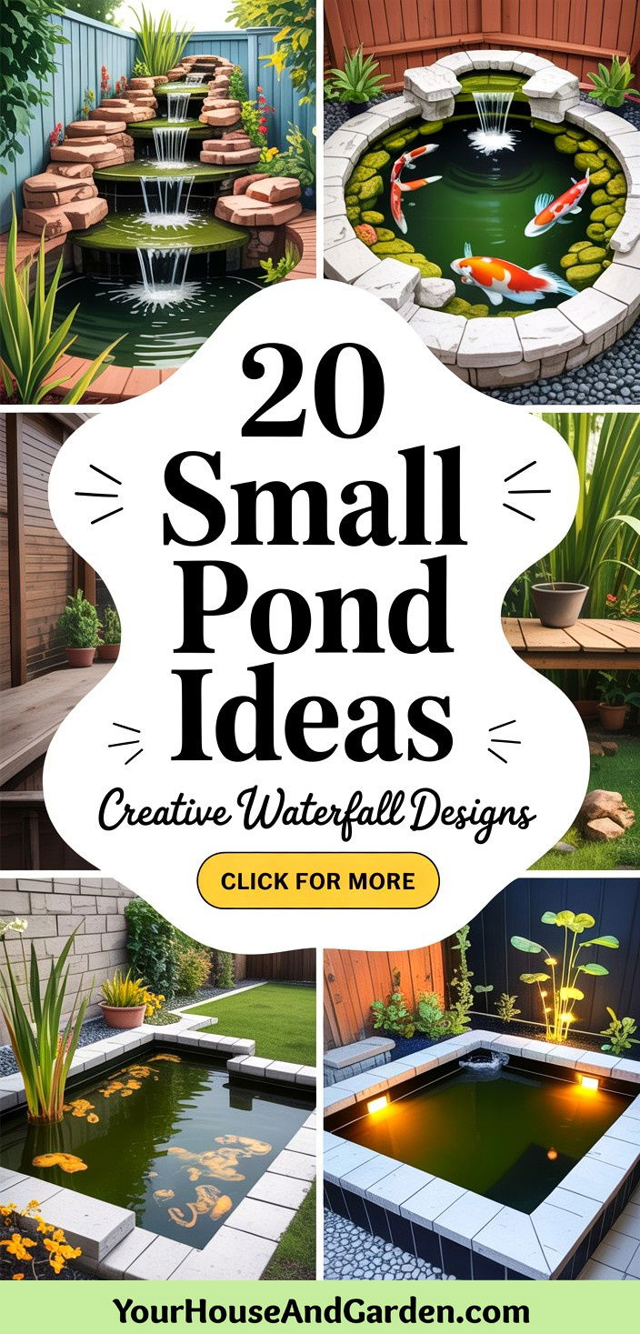 20 Small Pond Ideas With Waterfalls Creative Designs