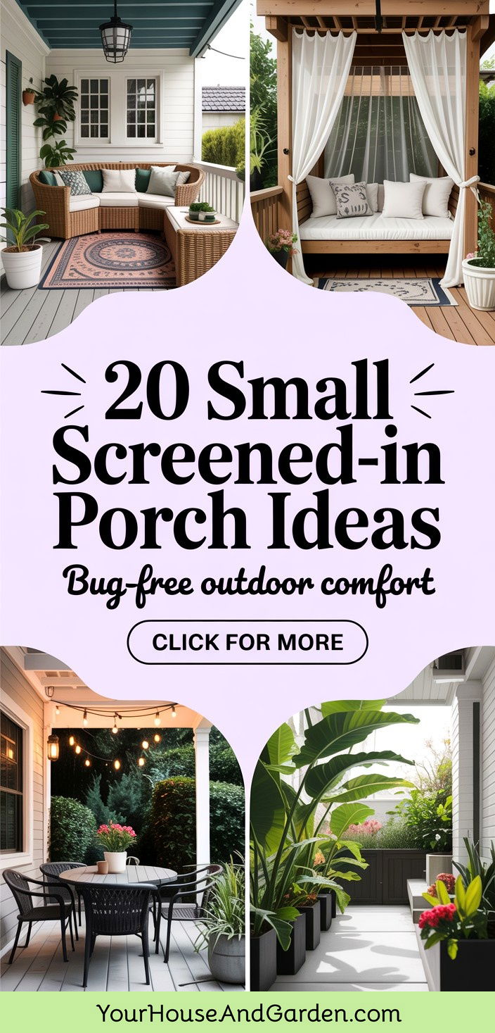 20 Small Screened-in Porch Ideas Bug-Free Comfort