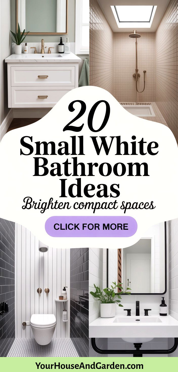 20 Small White Bathroom Ideas to Brighten Your Compact Space - 20 Small White Bathroom Ideas to Brighten Your Compact Space
