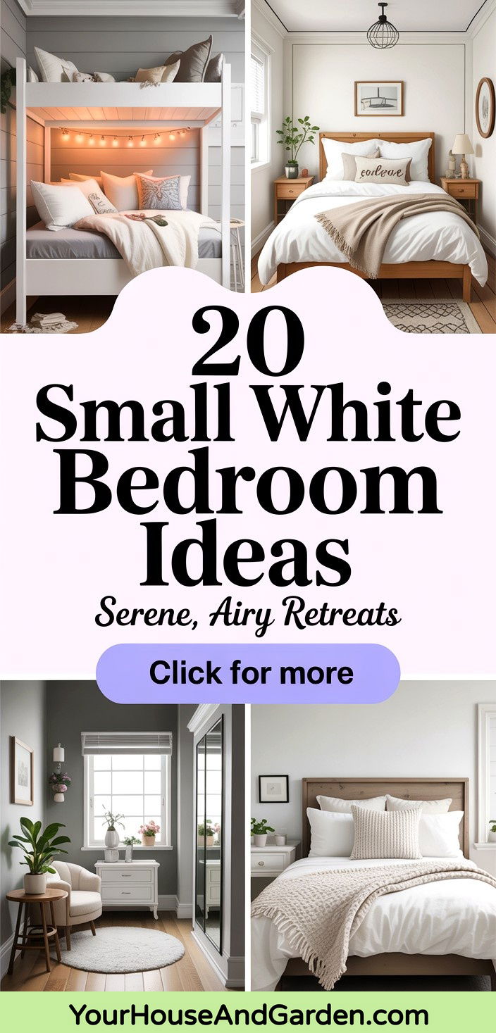 20 Small White Bedroom Ideas for a Serene and Airy Retreat - 20 Small White Bedroom Ideas for a Serene and Airy Retreat
