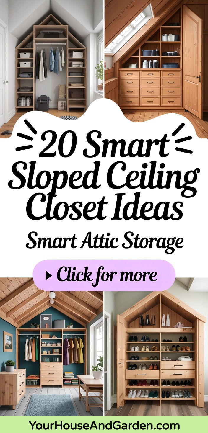 20 Smart Sloped Ceiling Closet Ideas for Compact Spaces - 20 Smart Sloped Ceiling Closet Ideas for Compact Spaces
