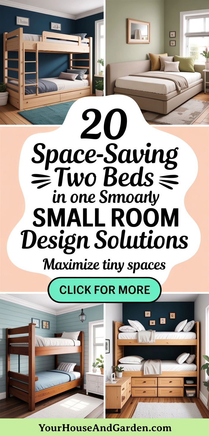 20 Space-Saving Two Beds in One Small Room Design Solutions - 20 Space-Saving Two Beds in One Small Room Design Solutions