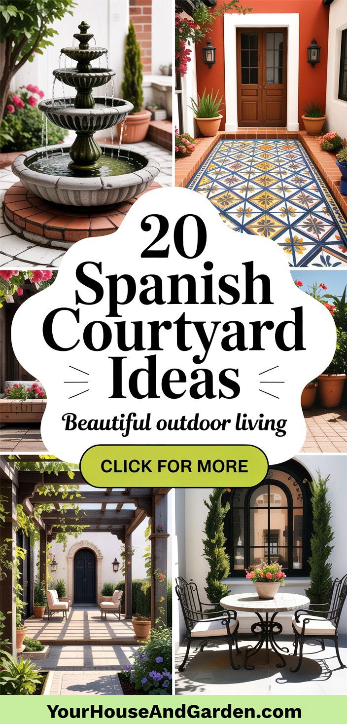20 Spanish Courtyard Ideas for Beautiful Outdoor Living Spaces - 20 Spanish Courtyard Ideas for Beautiful Outdoor Living Spaces