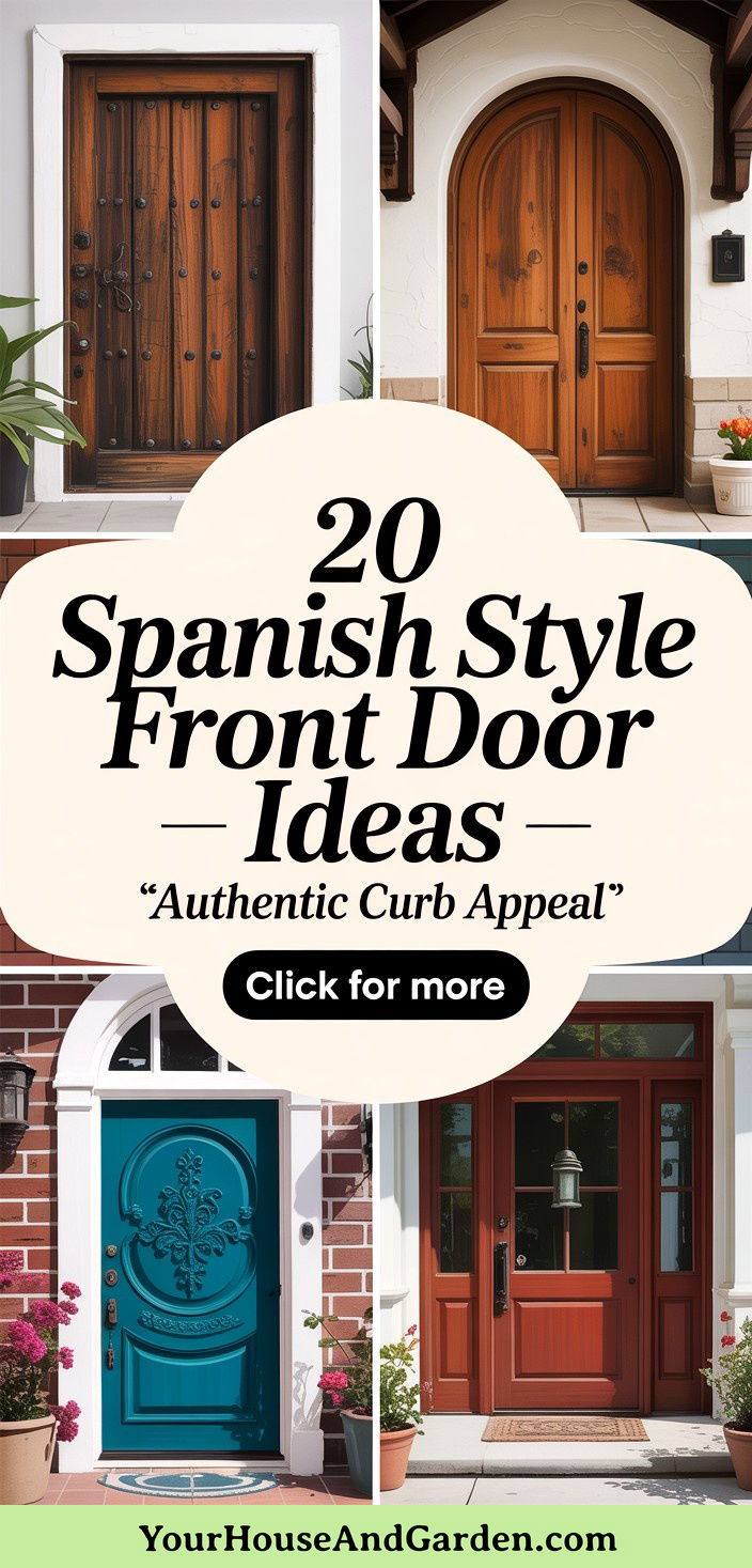 20 Spanish Style Front Door Ideas for Authentic Entry - 20 Spanish Style Front Door Ideas for Authentic Entry
