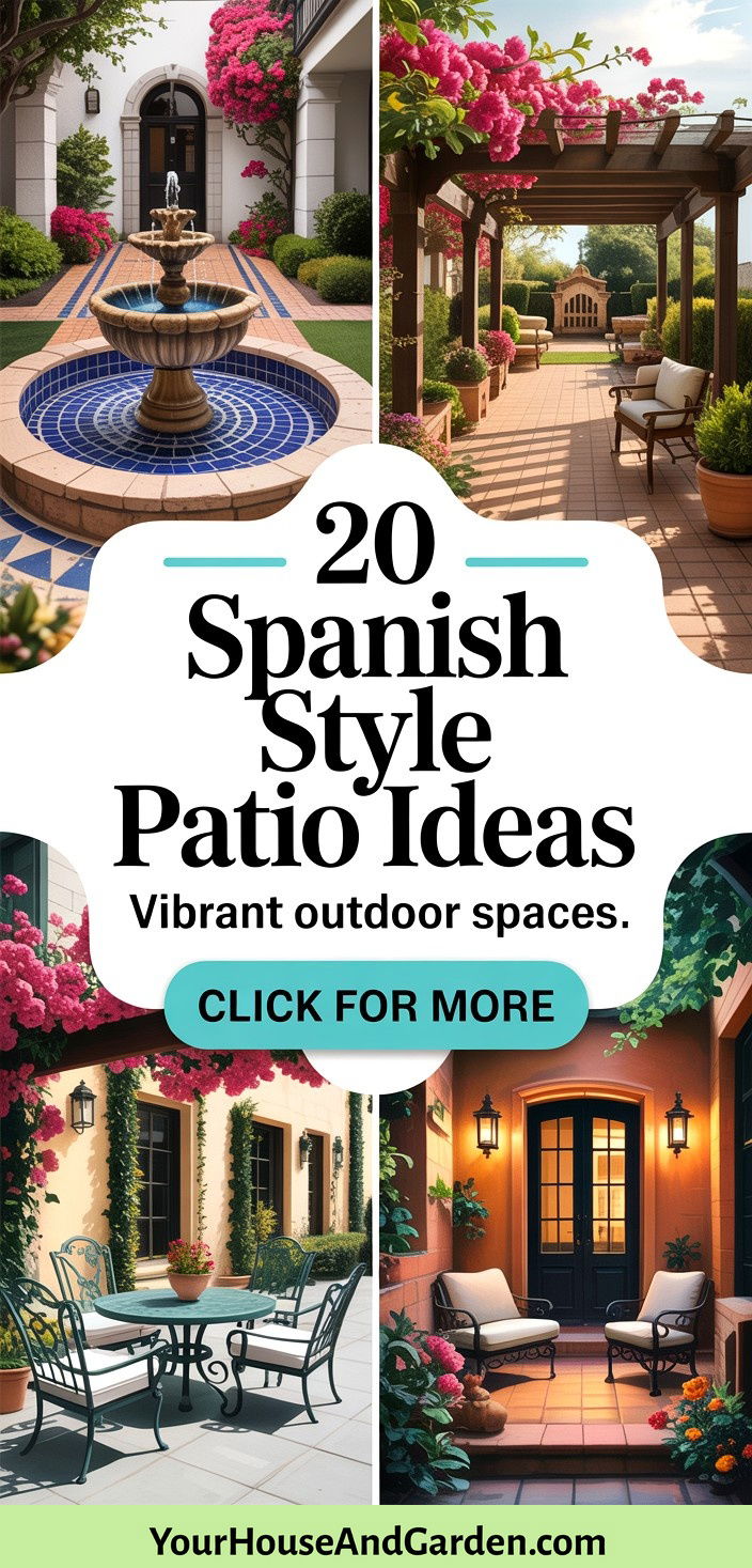 20 Spanish Style Patio Ideas for Vibrant Outdoor Spaces - 20 Spanish Style Patio Ideas for Vibrant Outdoor Spaces