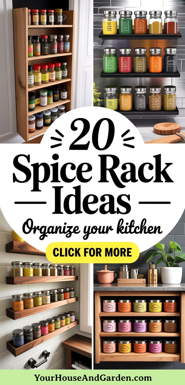 20 Spice Rack Ideas for Organized Kitchen Storage - 20 Spice Rack Ideas for Organized Kitchen Storage