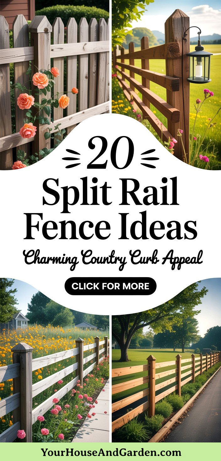 20 Split Rail Fence Ideas for a Charming Country Look - 20 Split Rail Fence Ideas for a Charming Country Look