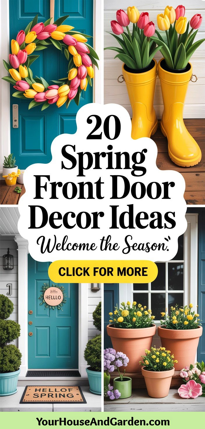20 Spring Front Door Decor Ideas to Welcome the Season - 20 Spring Front Door Decor Ideas to Welcome the Season