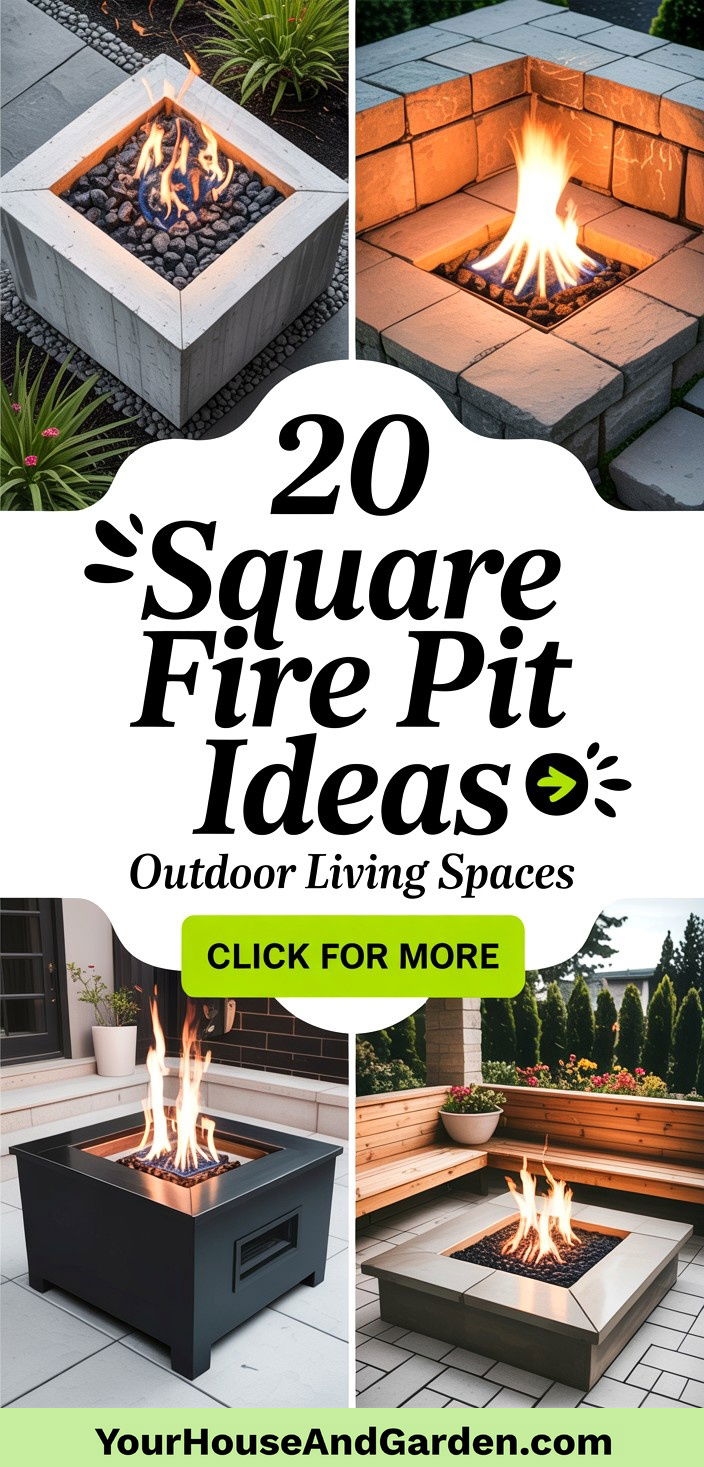 20 Square Fire Pit Ideas for Outdoor Living Spaces - 20 Square Fire Pit Ideas for Outdoor Living Spaces