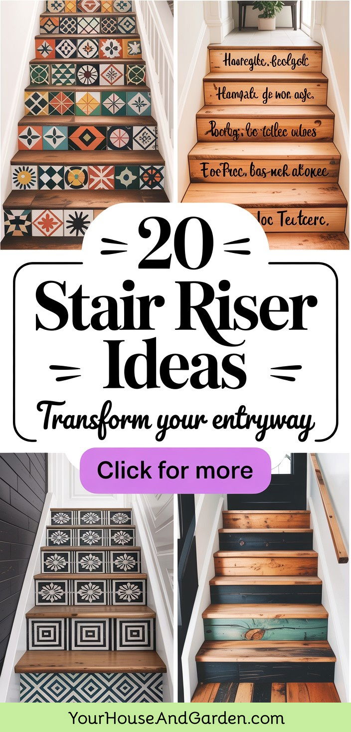 20 Stair Riser Ideas Transform Your Homes Entryway Design