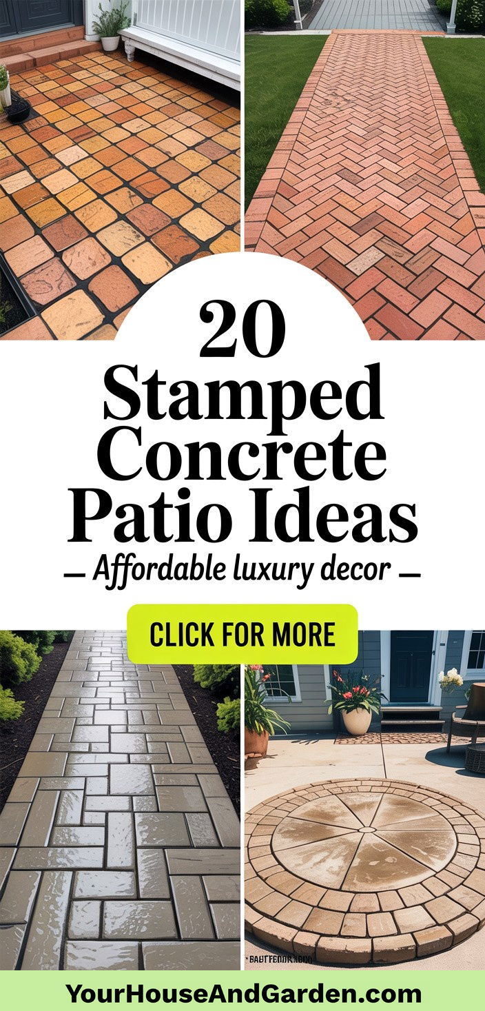 20 Stamped Concrete Patio Ideas for Affordable Luxury - 20 Stamped Concrete Patio Ideas for Affordable Luxury