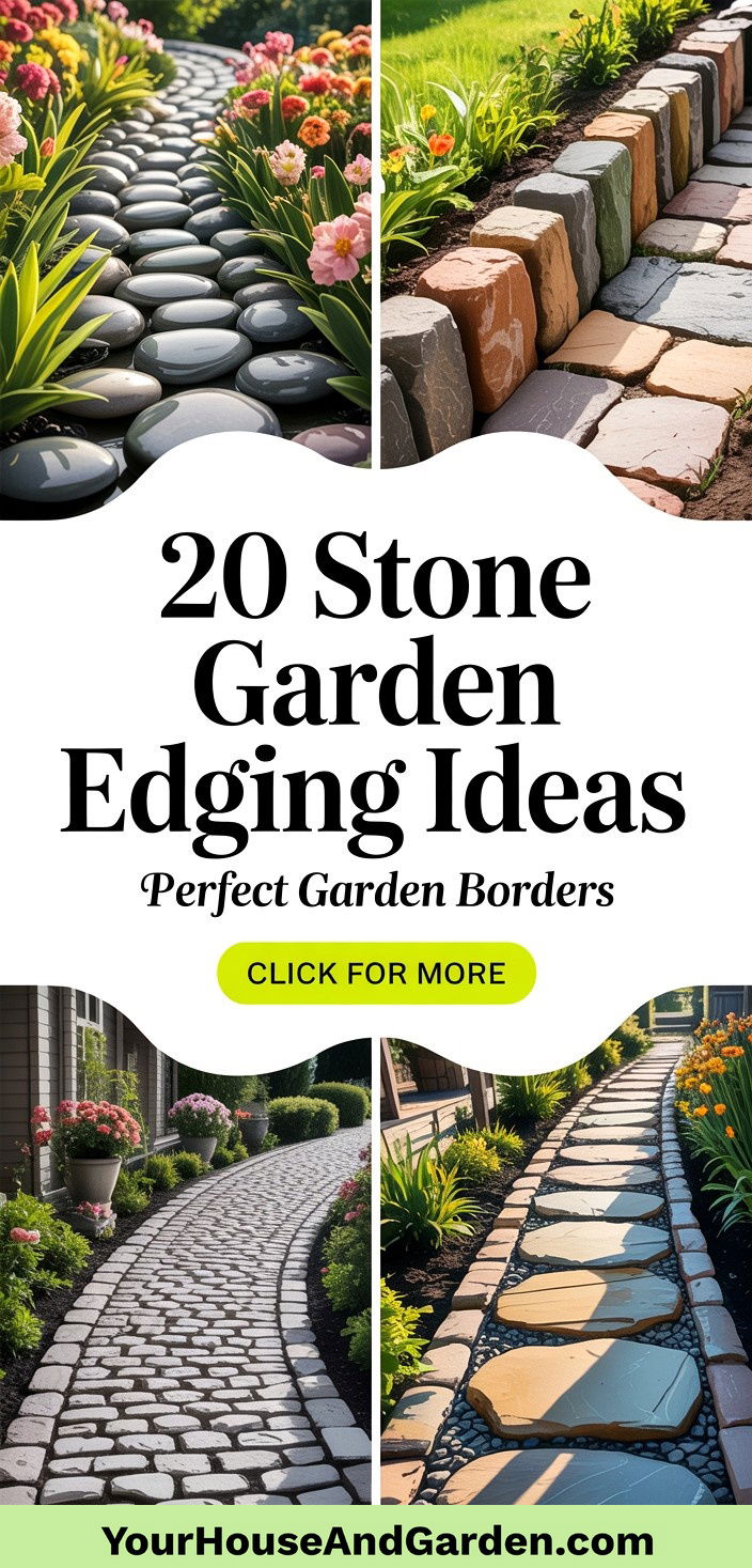 20 Stone Garden Edging Ideas Defined Landscape Borders
