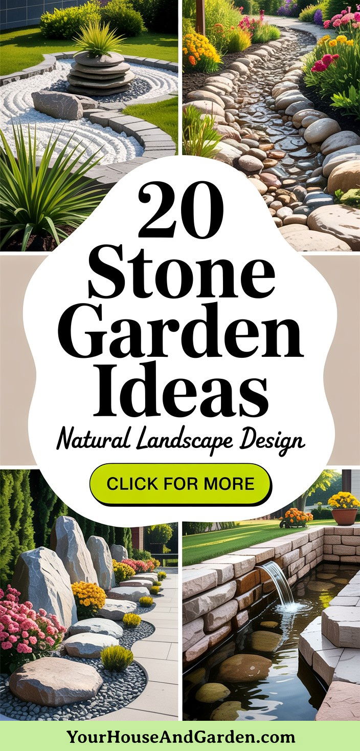 20 Stone Garden Ideas Natural Landscaping Designs and Features