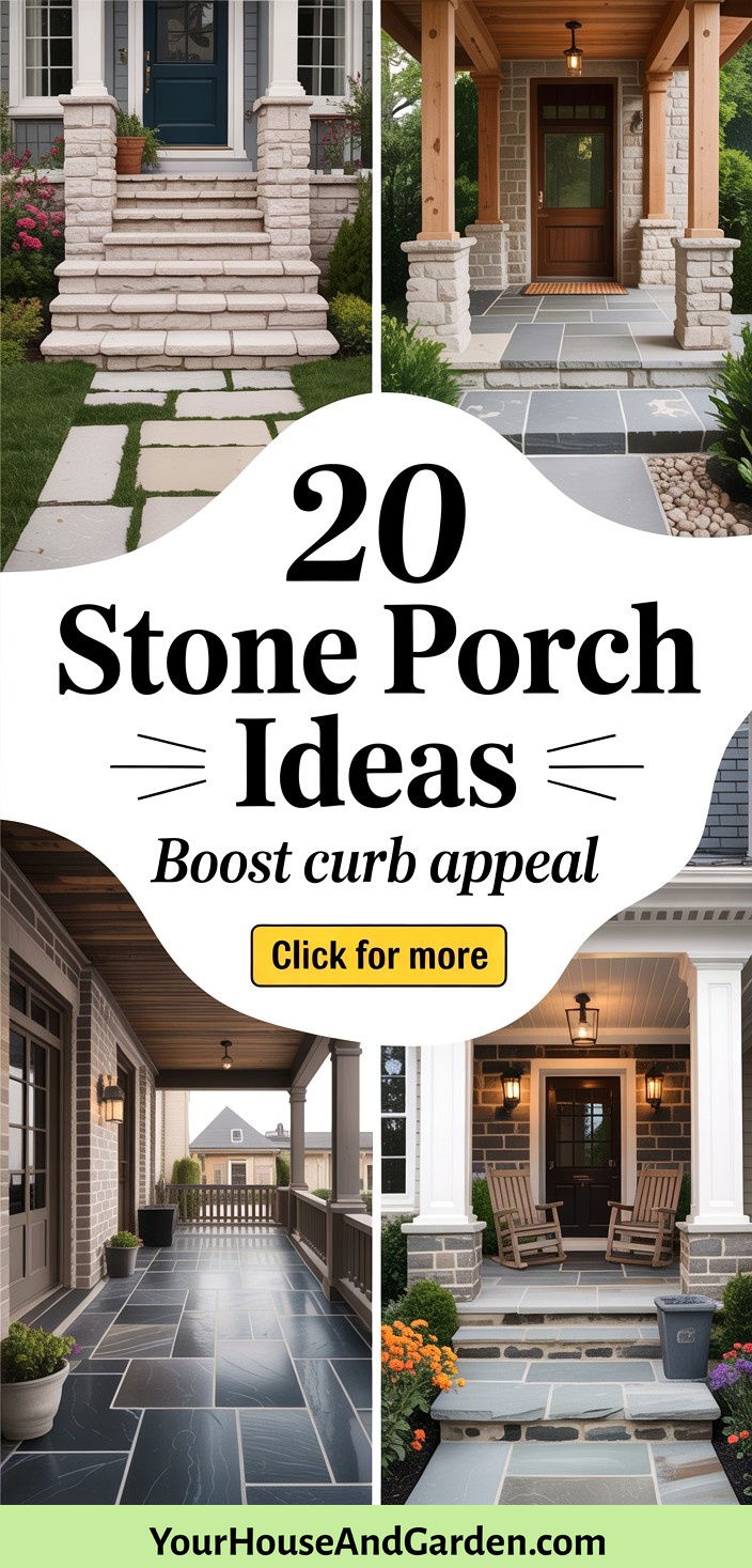 20 Stone Porch Ideas to Elevate Your Homes Curb Appeal - 20 Stone Porch Ideas to Elevate Your Home's Curb Appeal
