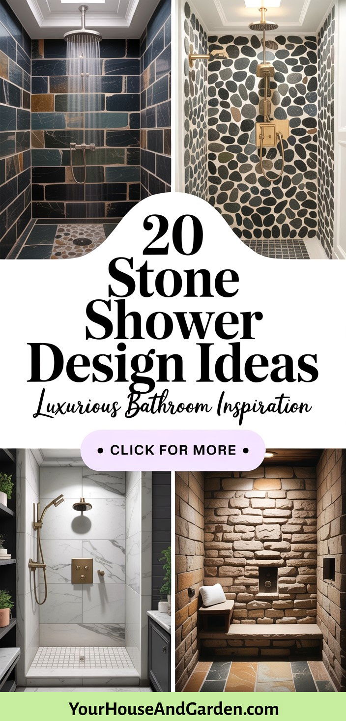 20 Stone Shower Design Ideas for a Luxurious Bathroom - 20 Stone Shower Design Ideas for a Luxurious Bathroom