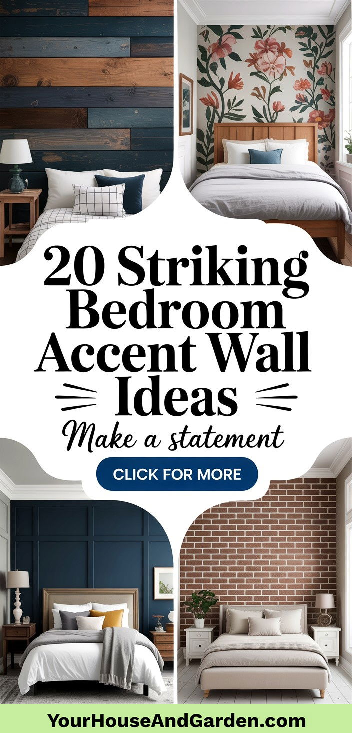 20 Striking Bedroom Accent Wall Ideas for Bold Statements - 20 Striking Bedroom Accent Wall Ideas for Bold Statements