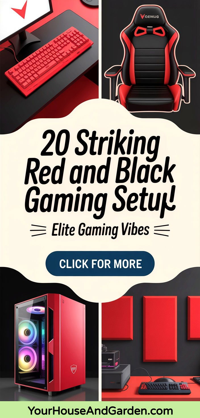 20 Striking Red and Black Gaming Setup Ideas for Gamers - 20 Striking Red and Black Gaming Setup Ideas for Gamers