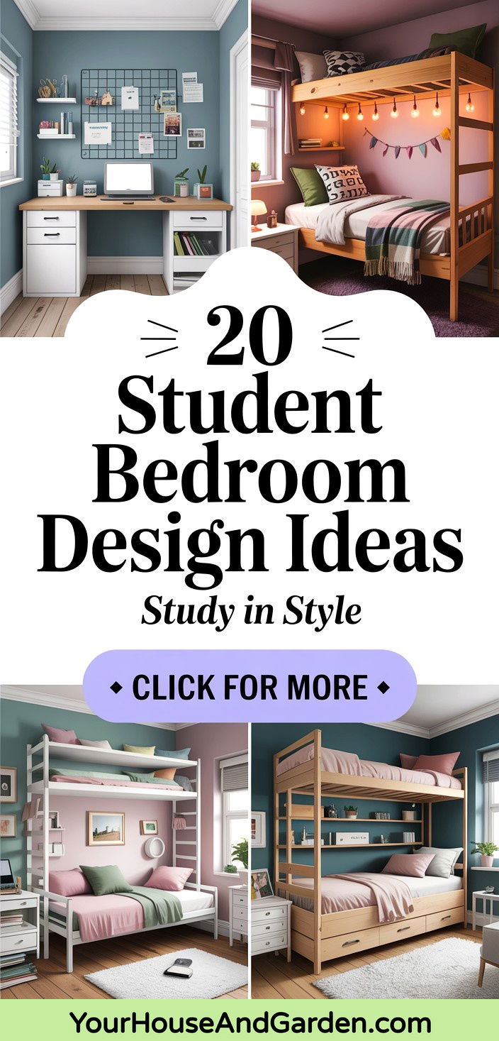 20 Student Bedroom Design Ideas for Productive and Personal Spaces - 20 Student Bedroom Design Ideas for Productive and Personal Spaces