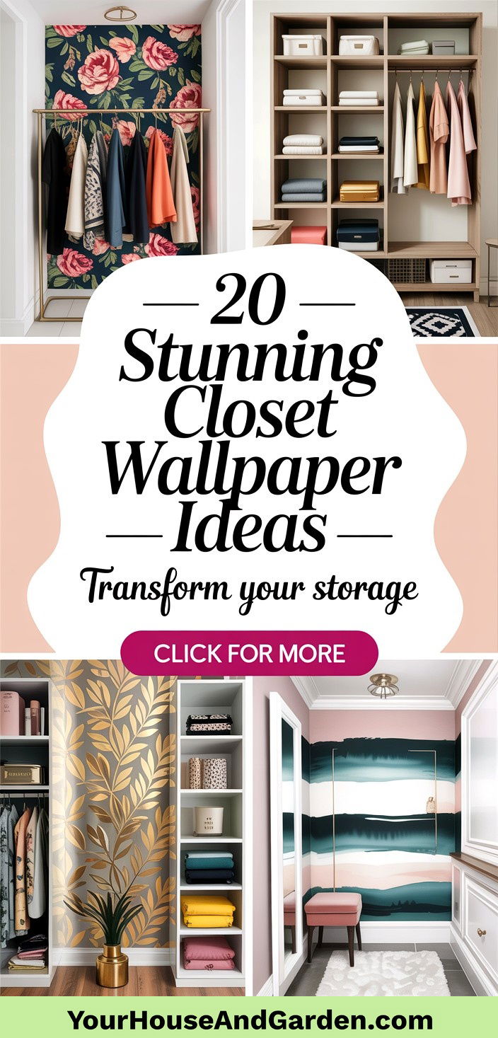 20 Stunning Closet Wallpaper Ideas to Transform Storage - 20 Stunning Closet Wallpaper Ideas to Transform Storage