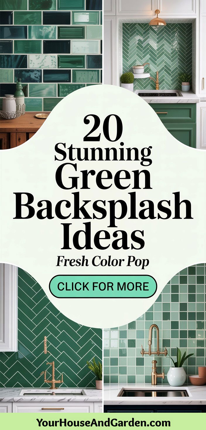 20 Stunning Green Backsplash Kitchen Design Ideas - 20 Stunning Green Backsplash Kitchen Design Ideas