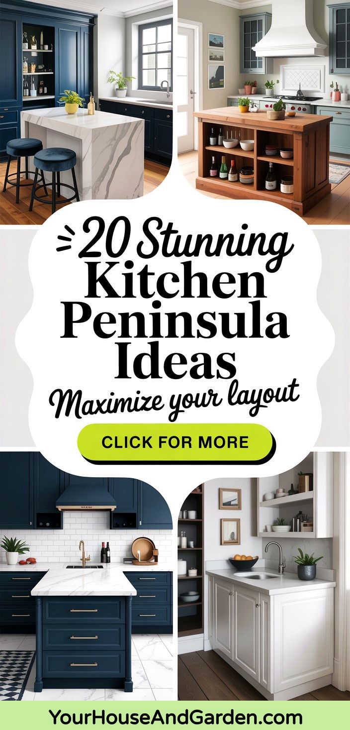 20 Stunning Kitchen Peninsula Ideas for Your Home Remodel - 20 Stunning Kitchen Peninsula Ideas for Your Home Remodel