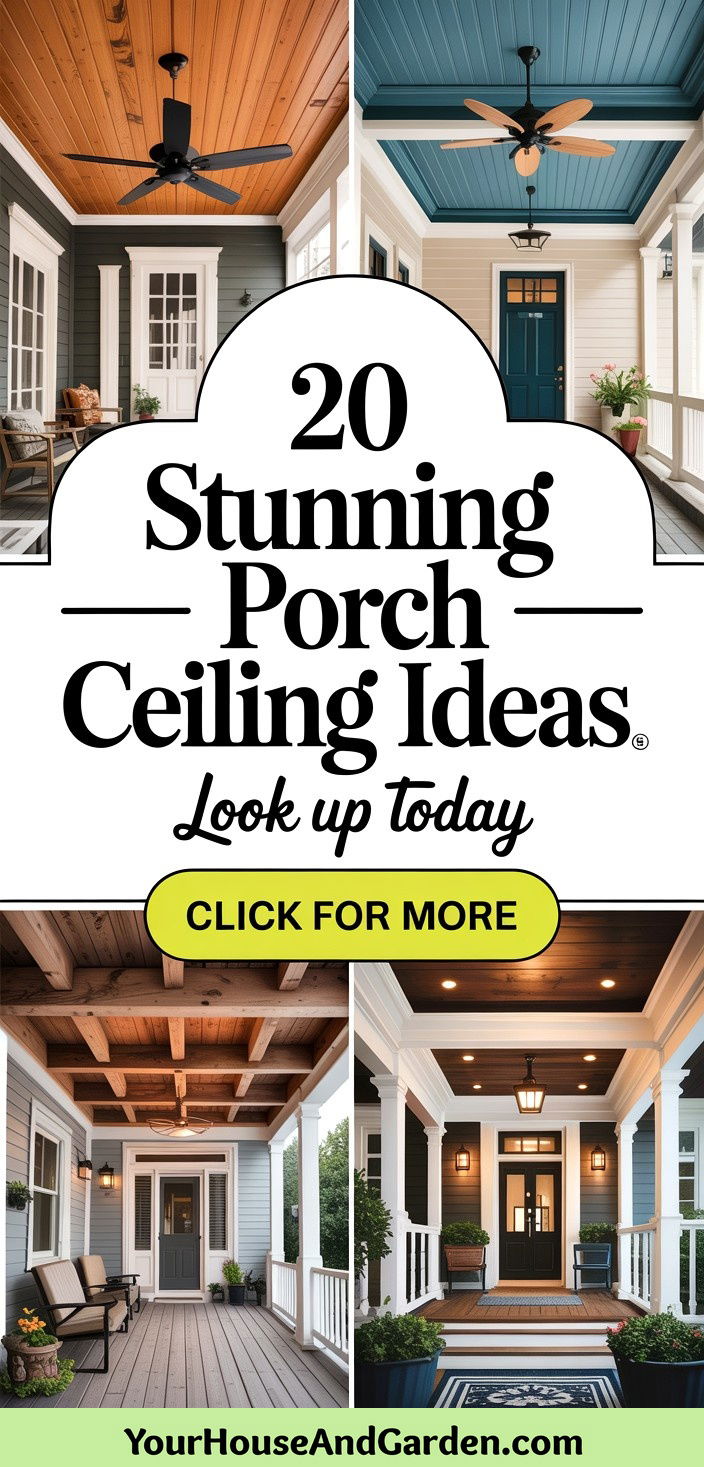 20 Stunning Porch Ceiling Ideas to Enhance Outdoor Spaces - 20 Stunning Porch Ceiling Ideas to Enhance Outdoor Spaces