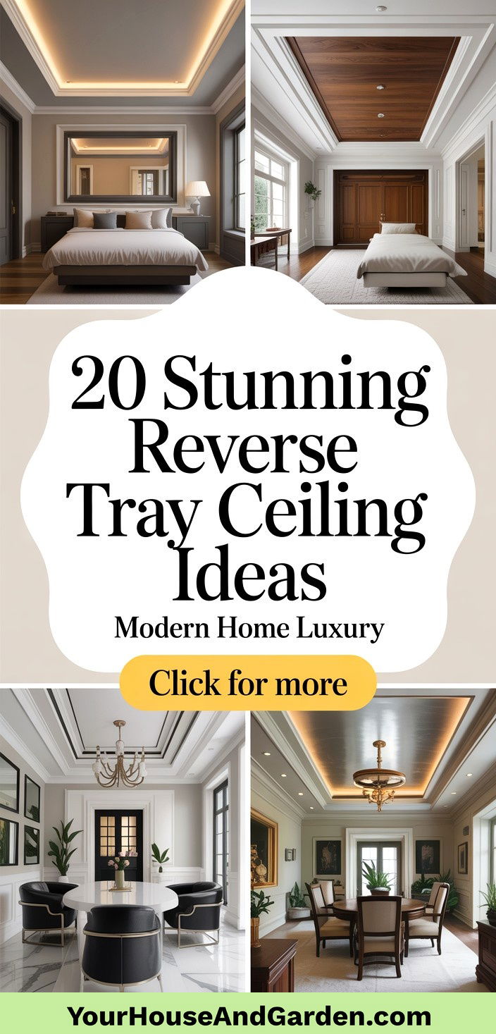 20 Stunning Reverse Tray Ceiling Ideas for Modern Homes - 20 Stunning Reverse Tray Ceiling Ideas for Modern Homes