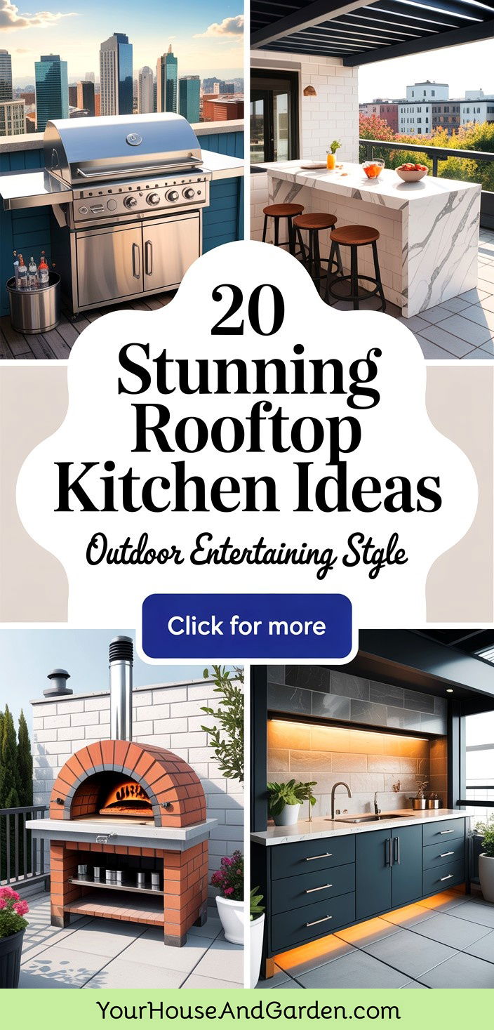 20 Stunning Rooftop Kitchen Ideas for Outdoor Entertaining - 20 Stunning Rooftop Kitchen Ideas for Outdoor Entertaining