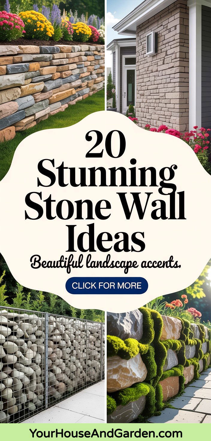 20 Stunning Stone Wall Ideas for Gardens and Home Exteriors - 20 Stunning Stone Wall Ideas for Gardens and Home Exteriors